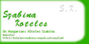 szabina koteles business card