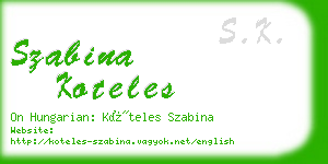 szabina koteles business card
